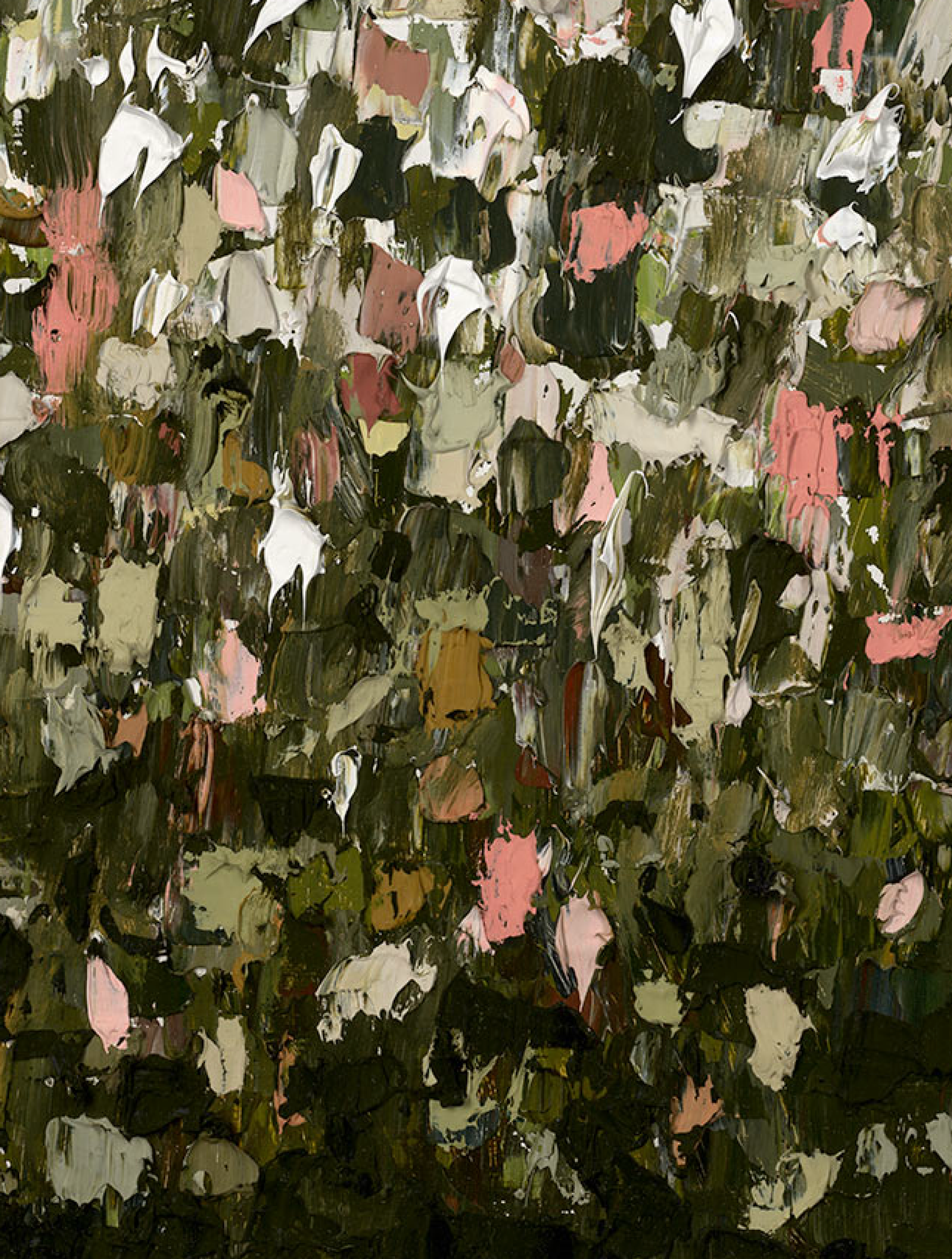 What Takes Root close up — oil on board, 75 × 60 cm, 2025