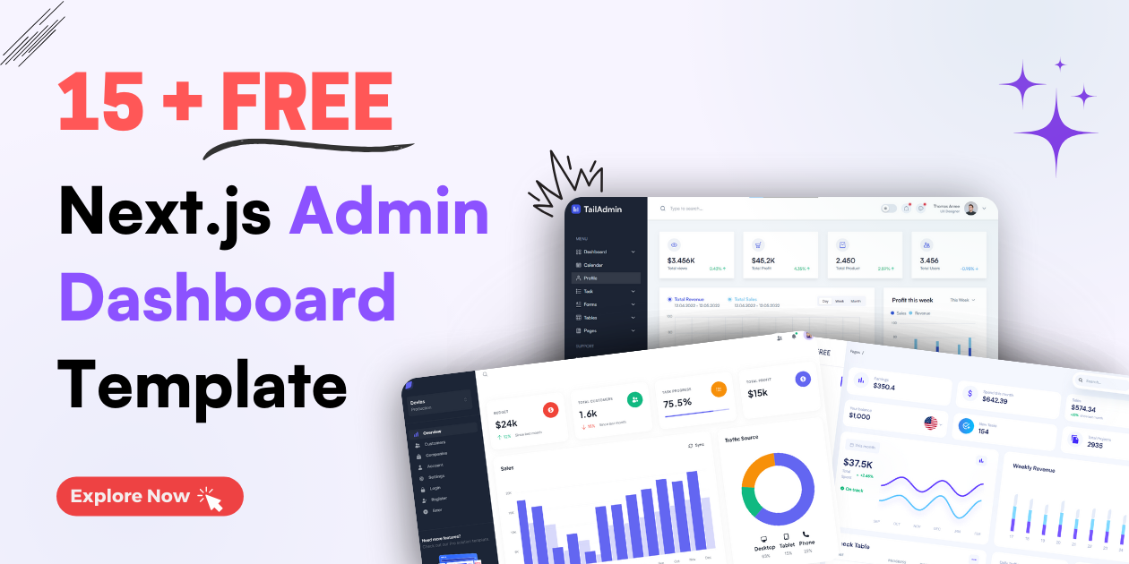 15+ Free Next.js Admin Dashboard Template For 2024 | TailAdmin