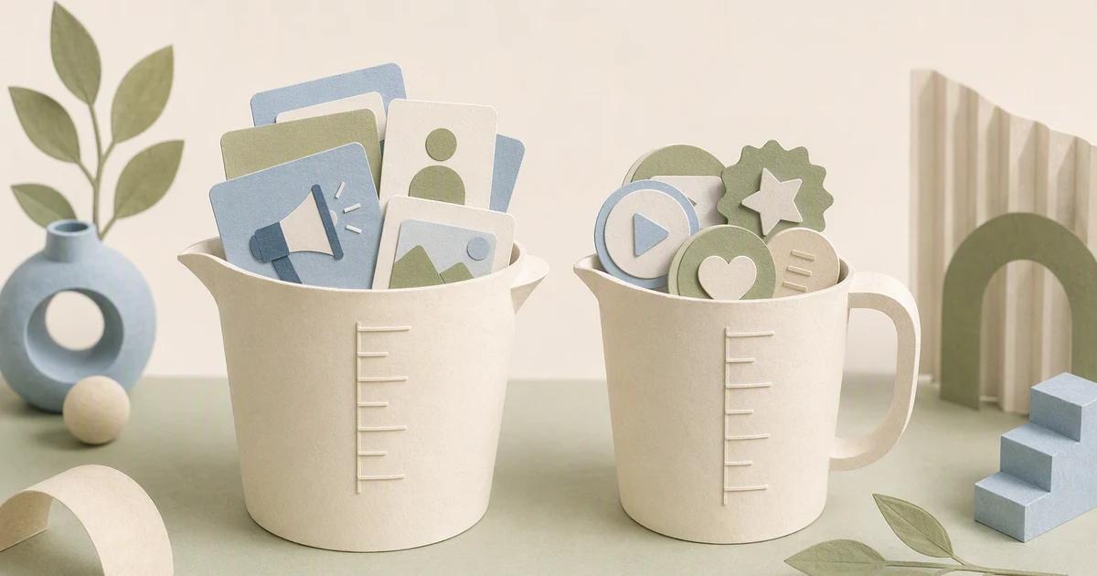 Two measuring vessels distinguish advertiser spending from creator revenue.