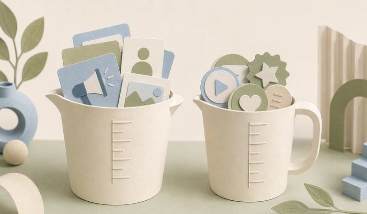Two measuring vessels distinguish advertiser spending from creator revenue.