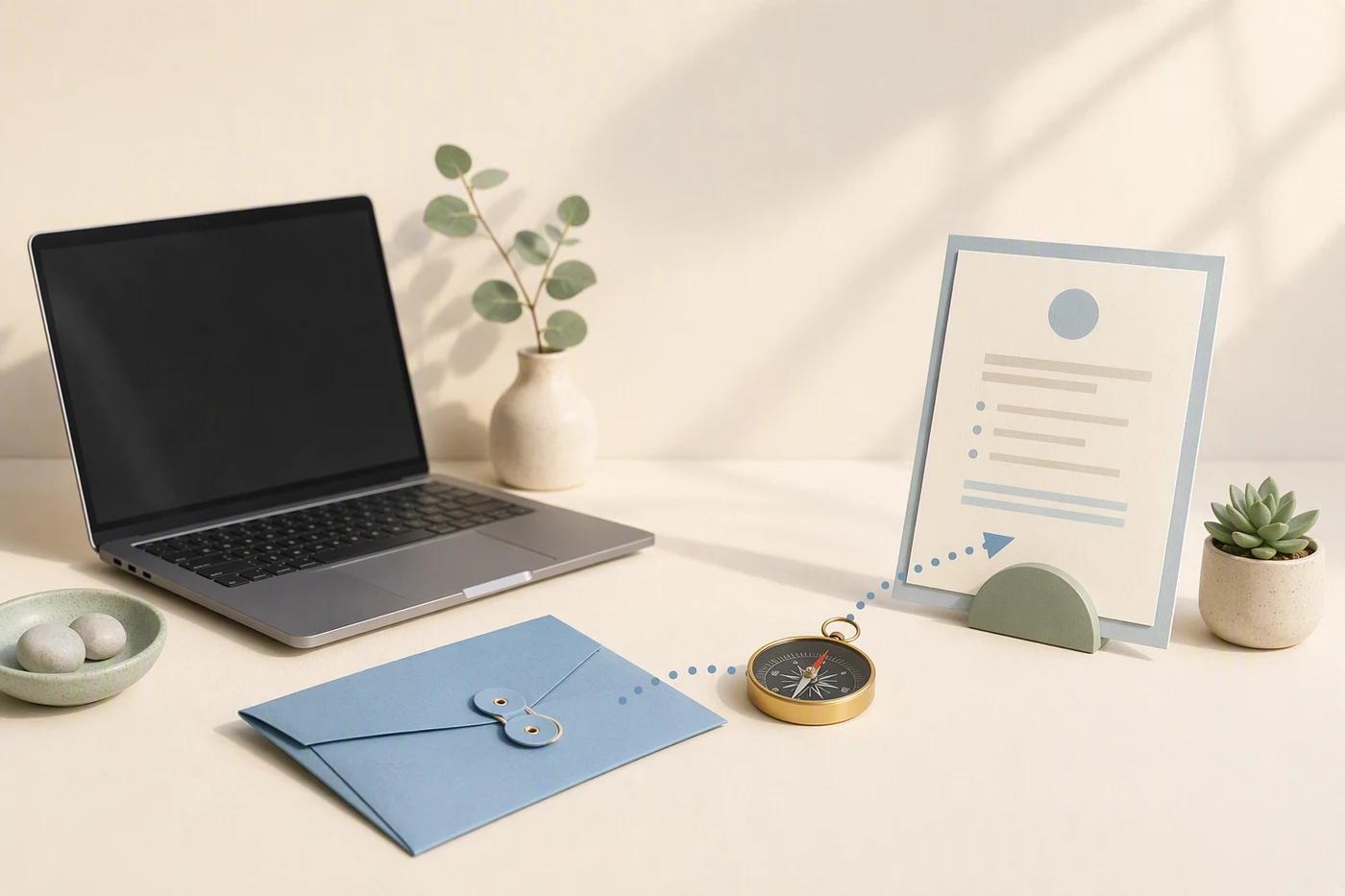 A familiar device and recovery materials sit beside a neutral help document.