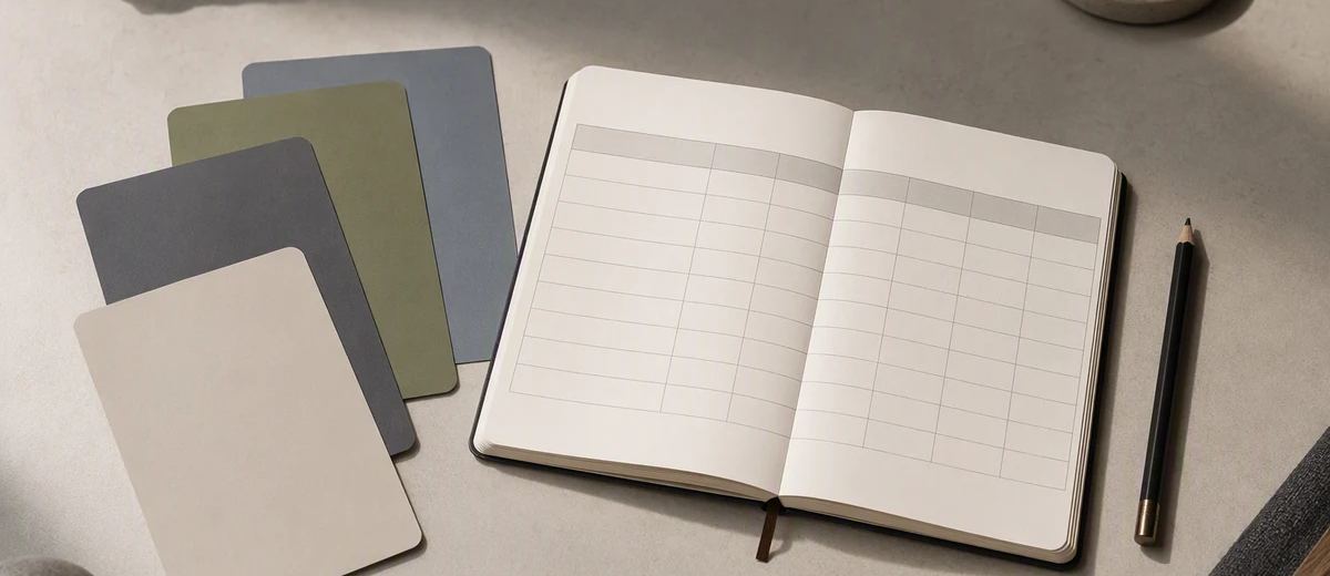 AI-generated conceptual cover: An editorial product-photography style arrangement of several distinct blank software-tool cards beside an open comparison notebook and a pencil. Sophisticated materials and natural shadows; a neutral evaluation scene without vendor logos, scores, or fake interfac