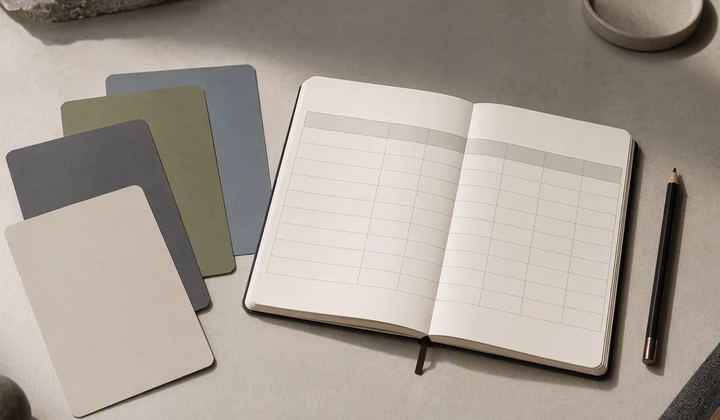 AI-generated conceptual cover: An editorial product-photography style arrangement of several distinct blank software-tool cards beside an open comparison notebook and a pencil. Sophisticated materials and natural shadows; a neutral evaluation scene without vendor logos, scores, or fake interfac