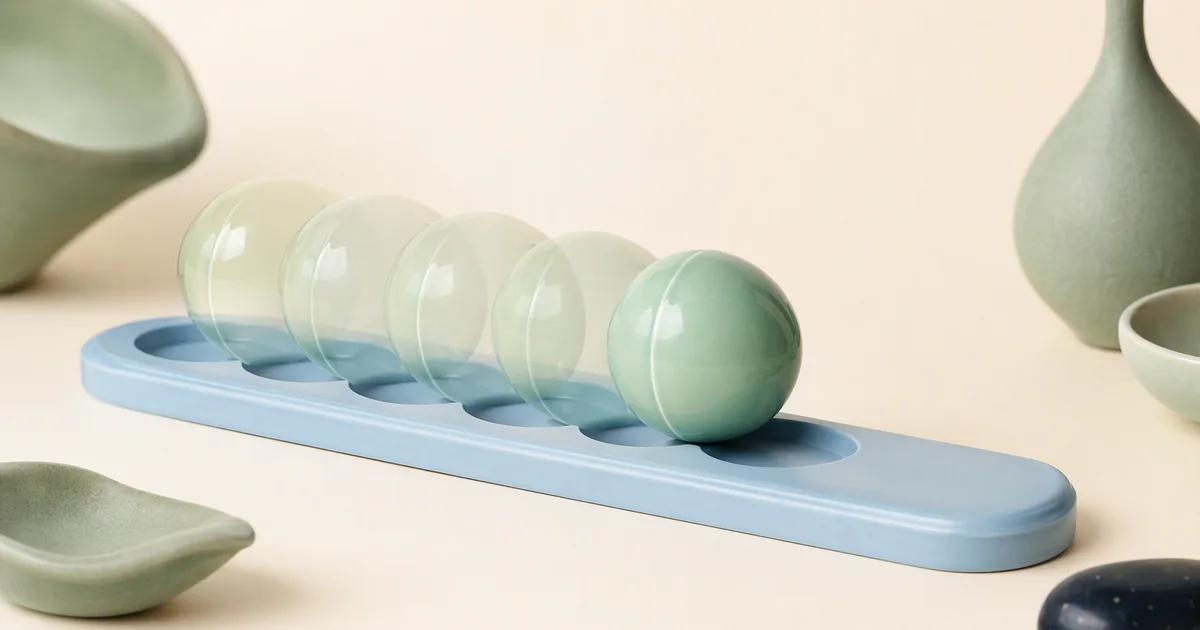 Several translucent echoes leading to one solid object, illustrating retries with one intended effect.