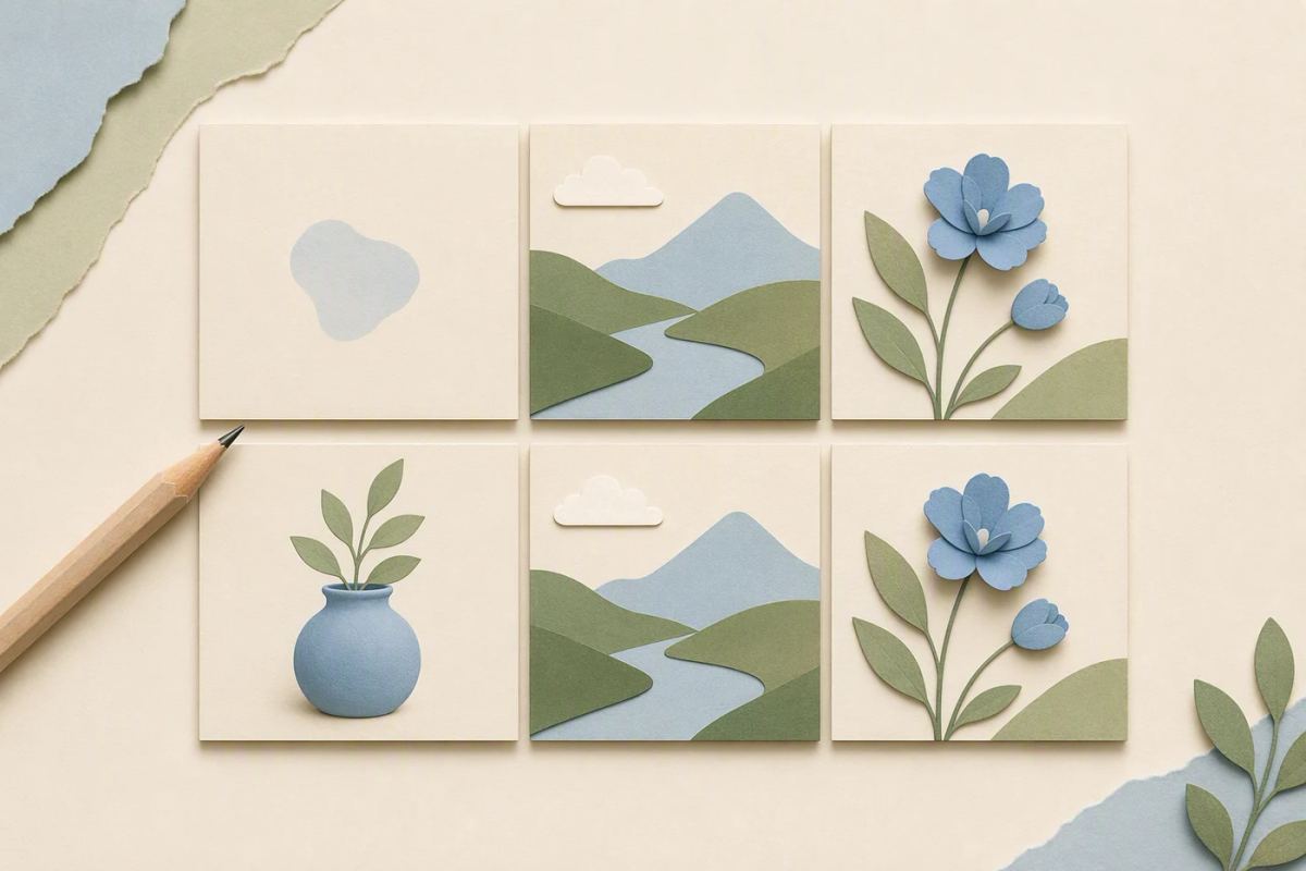 Two comparable video storyboards differ only in their first frame.