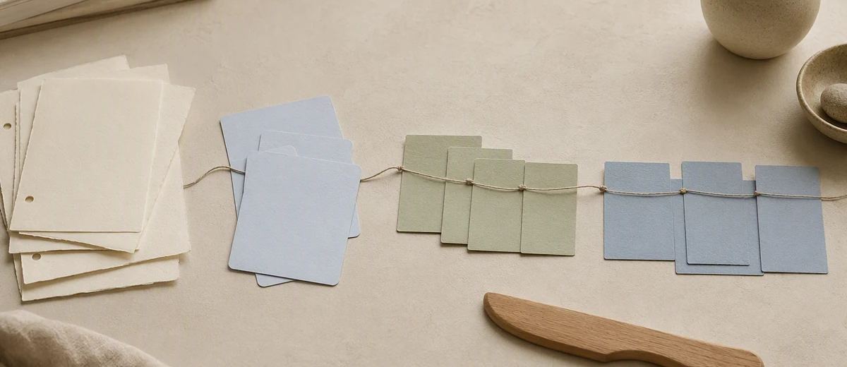 Product notes and audience-question cards arranged into a small sequence of social content cards.