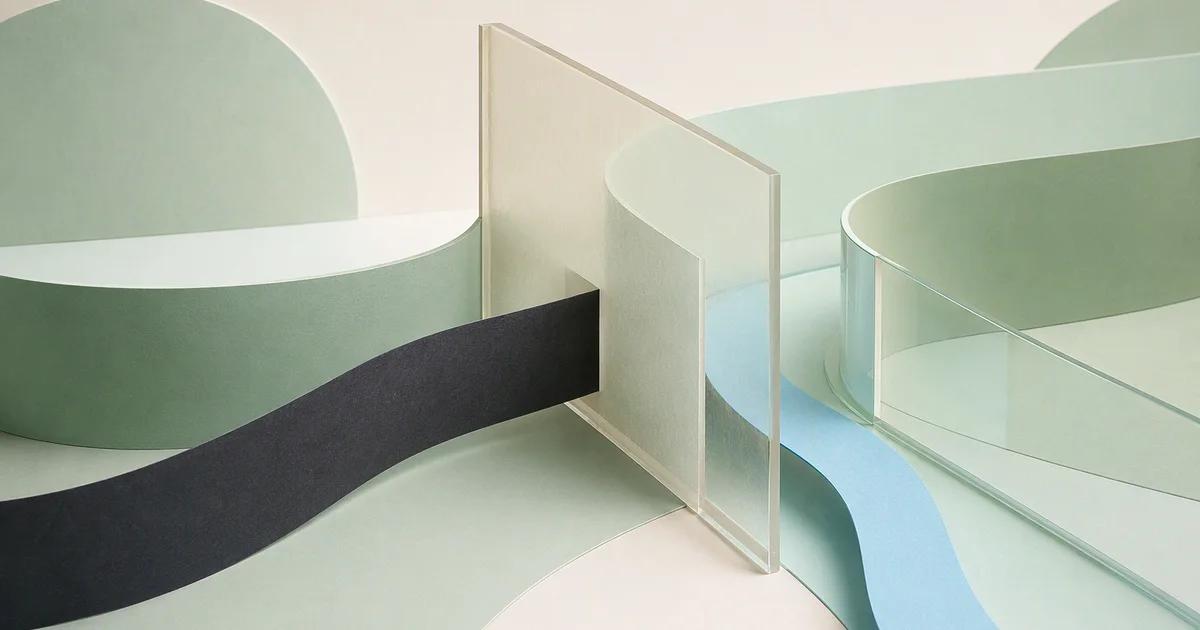 A dark ribbon separated from a clear channel illustrating an instruction trust boundary.