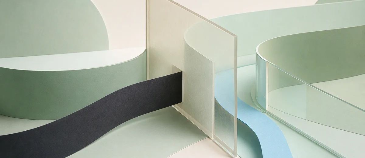 A dark ribbon separated from a clear channel illustrating an instruction trust boundary.