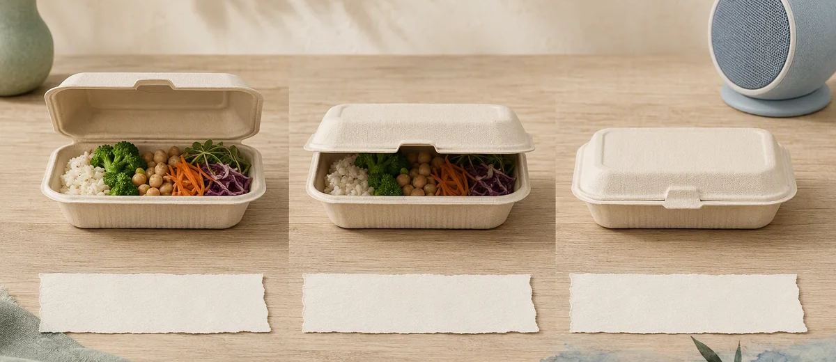 A container-closing sequence leaves clear space for captions beneath the product.
