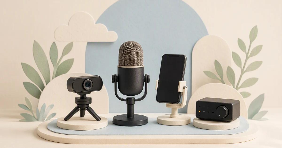 A webcam, phone, and encoder form three live-streaming options.