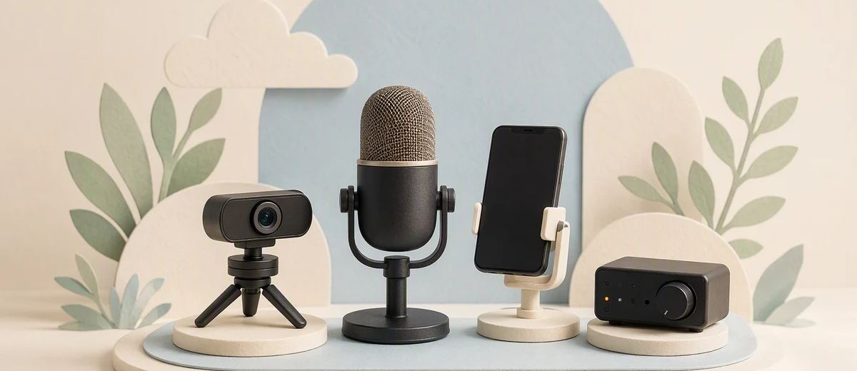 A webcam, phone, and encoder form three live-streaming options.