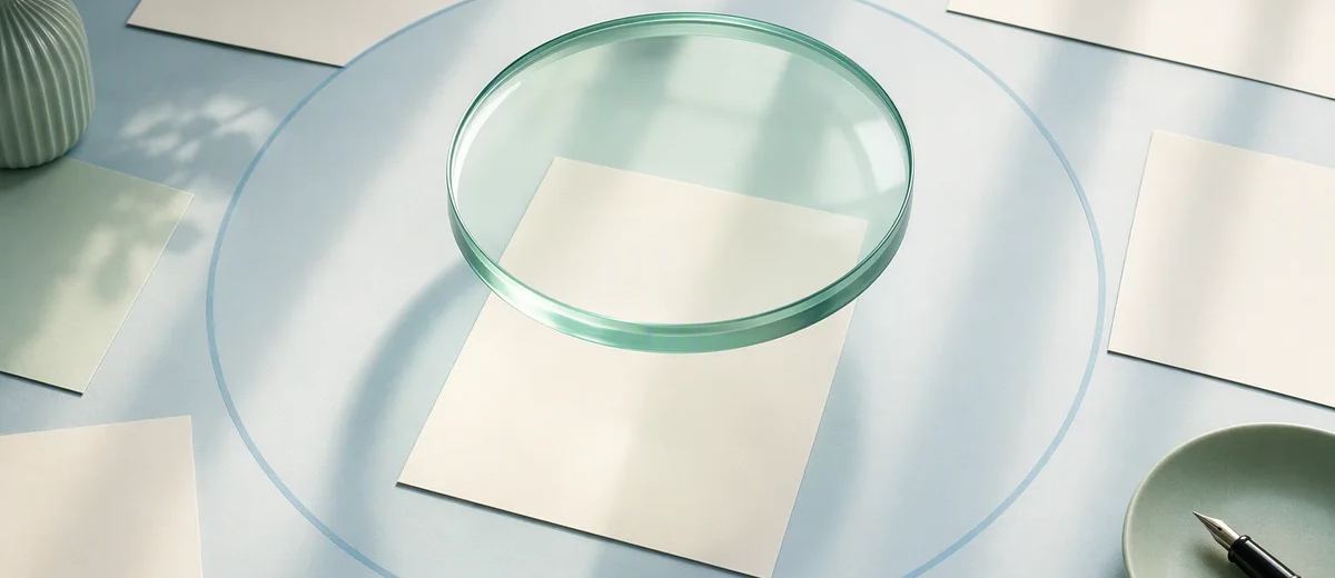A lens focused on one document inside a review boundary.