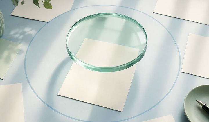 A lens focused on one document inside a review boundary.
