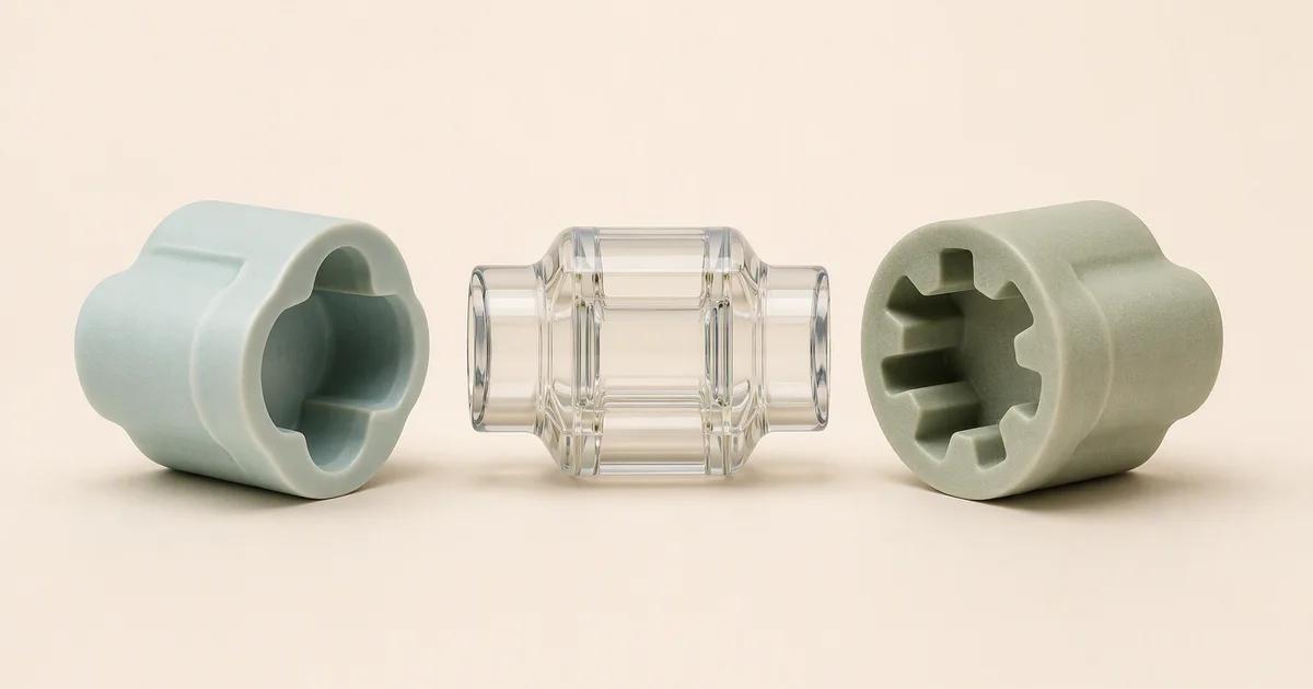 Different connector profiles and an adaptable joint representing protocol compatibility.