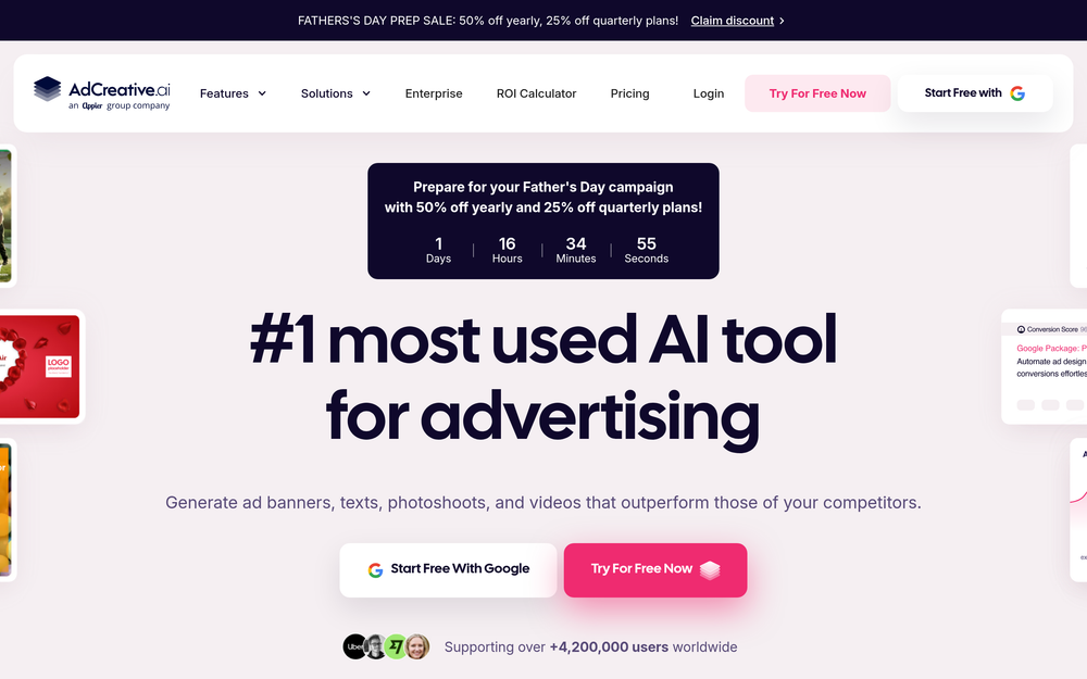 AdCreative.ai website preview
