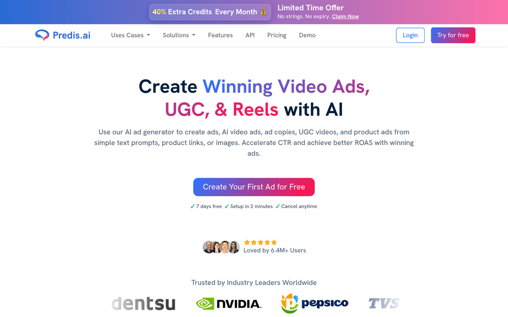 Predis.ai website preview