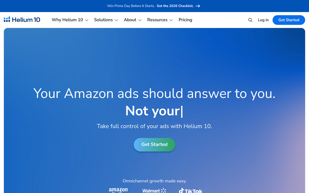 Helium 10 website preview