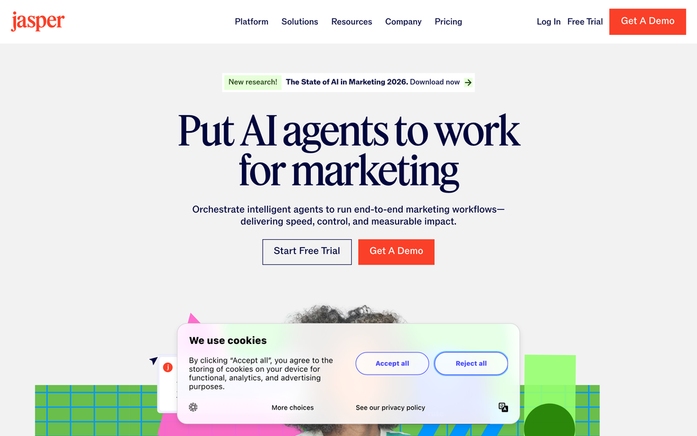 Jasper website preview