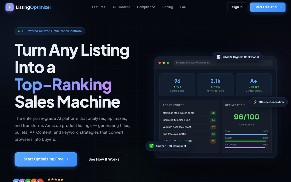 Listing Optimizer website preview