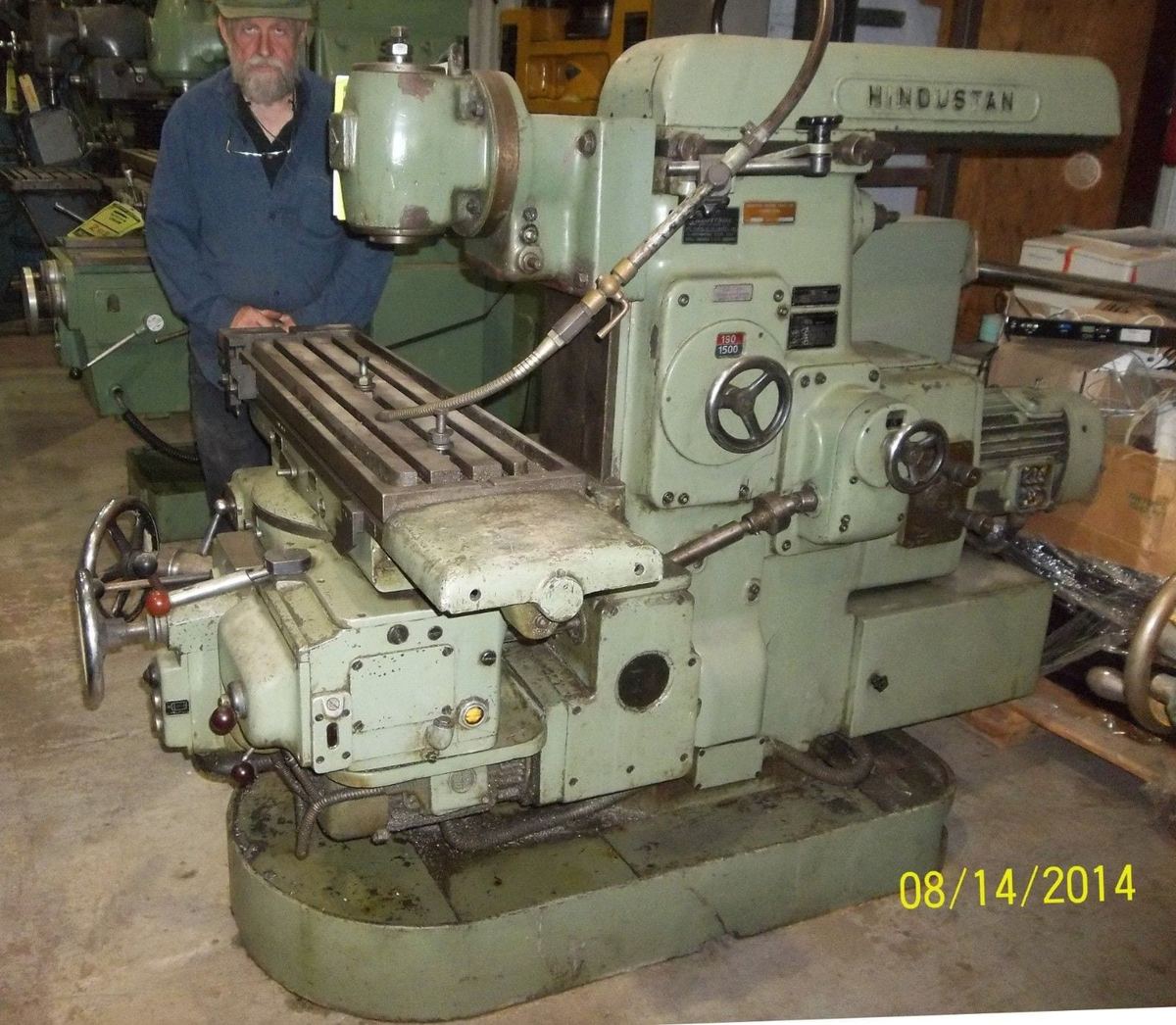 Horizontal, universal Milling w/ TOS 360° vertical head, 11 x 43" table