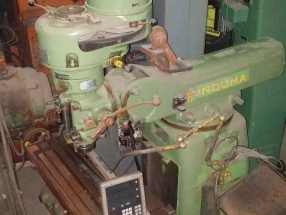 INDUMA VERTICAL MILL 9" X 42" TABLE COMPLETE WITH 2 AXIS DRO