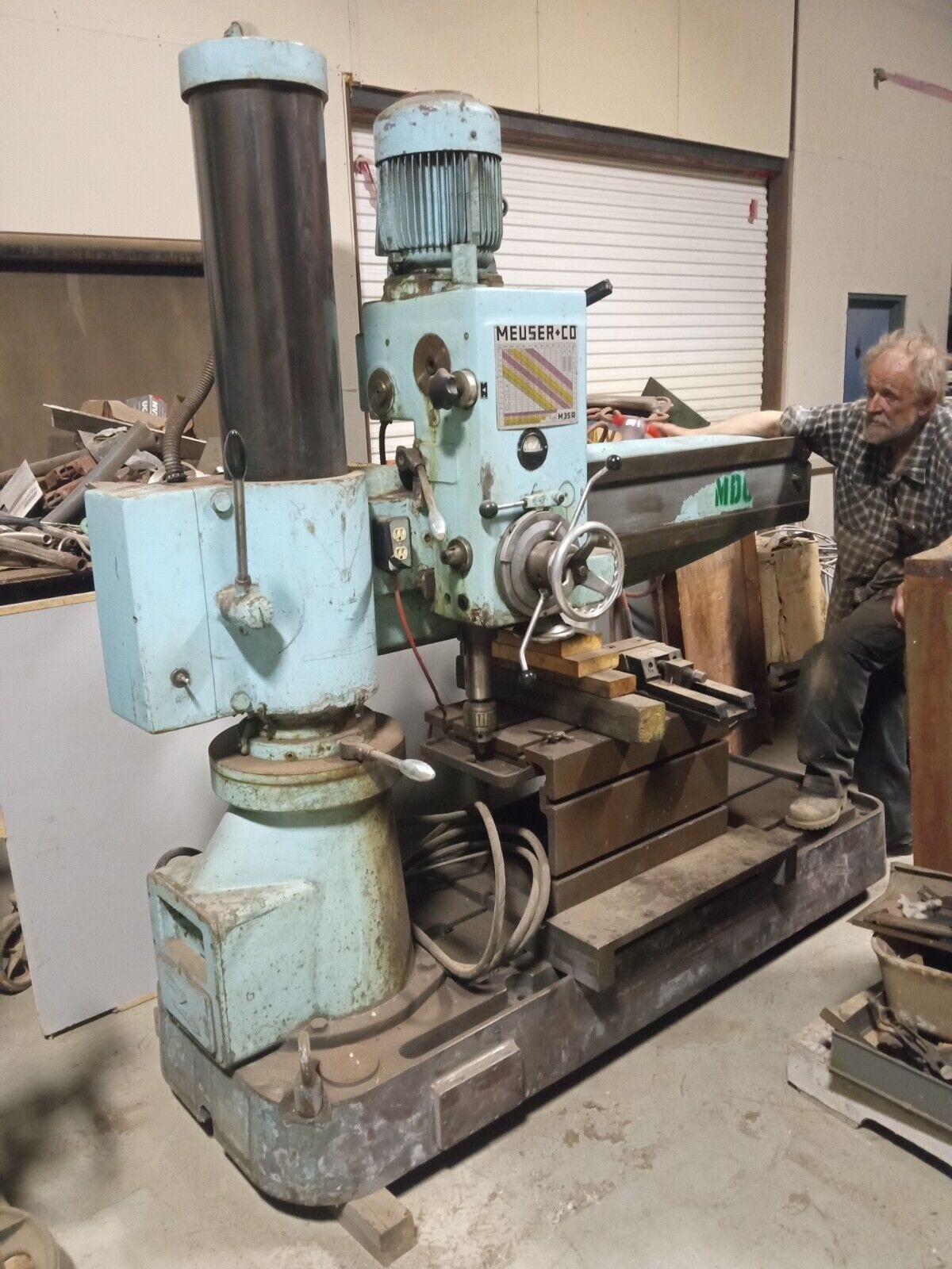 4' x 9" MEUSER RADIAL DRILL