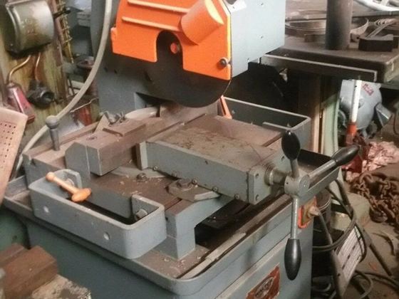 Eisele cold-cut metal cut-off saw, w/ 12+" Ø blade (Germany)