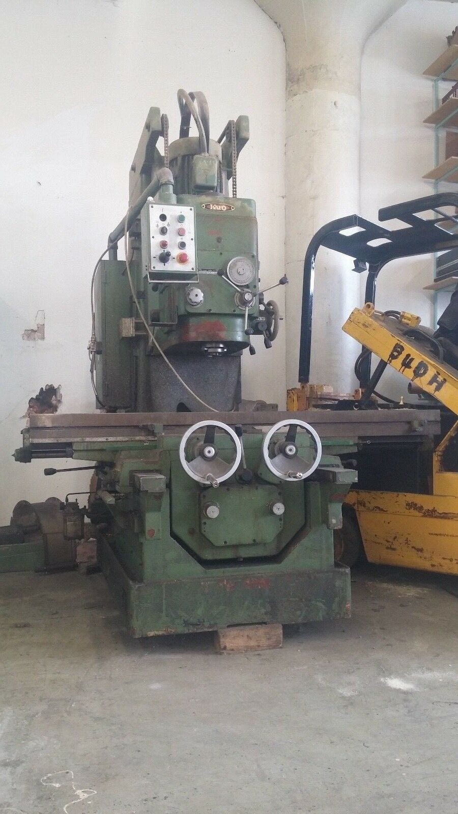 18 x 75" Vertical Milling, Bed-type.massive, Kafo ex Nortel toolroom!