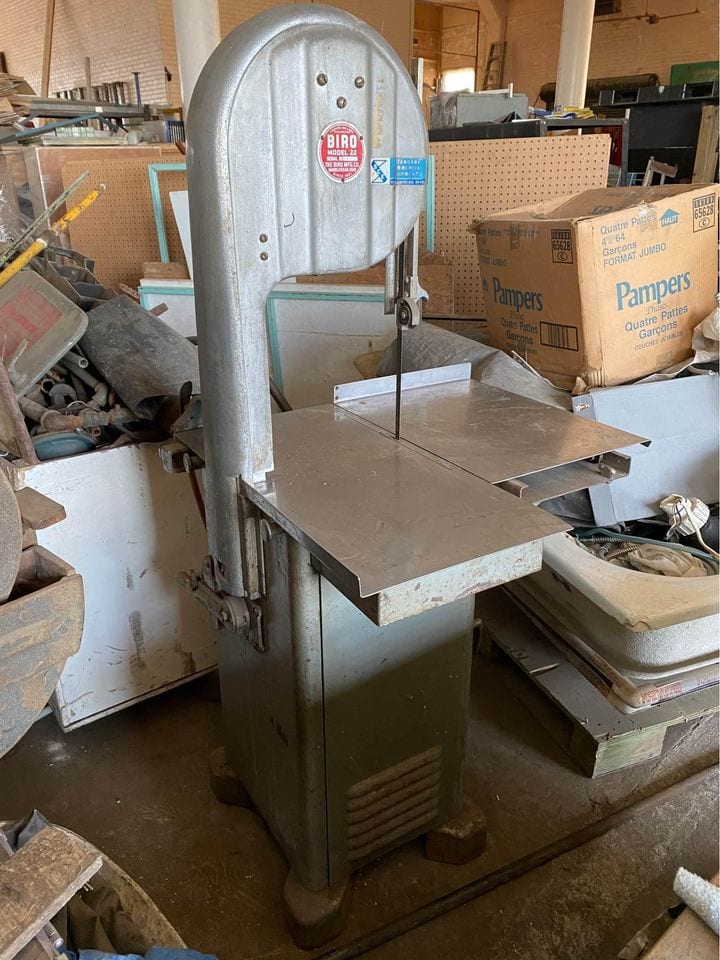 12" Biro Meat Cutting Bandsaw. No. 22. All Stainless + alloy