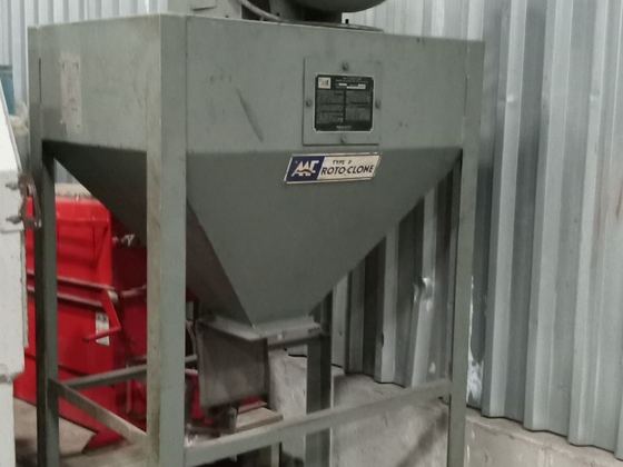 AAF Type D Roto-Clone Exhauster / Dust Collector Cyclone Size 10 Hopper type F