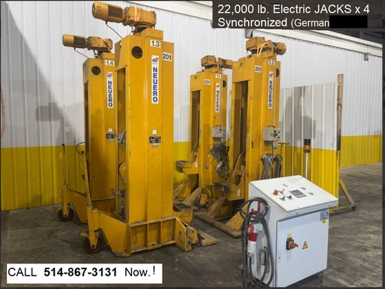 20 Ton (metric) 22 Tons, Electric Jacks. Railroad, construction, mining