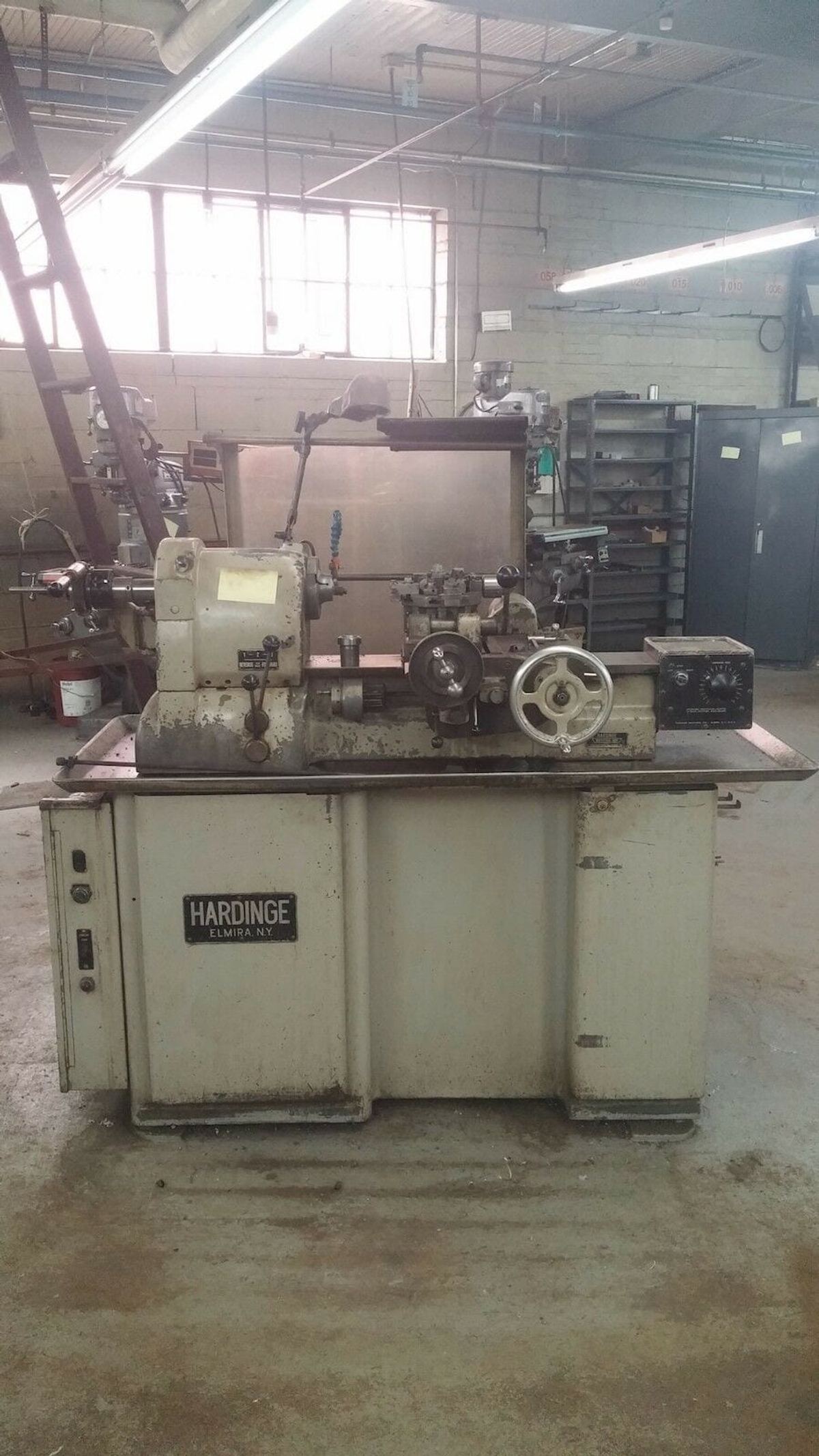 HARDINGE MODEL HC CF PRECISION CHUCKER LATHE, 13", BC 5" Chuck, Collets