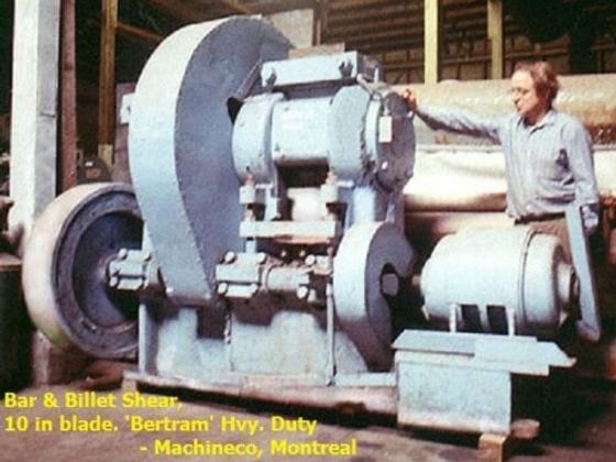 Bar & Billet Shear, 'Bertram' H.duty, mechanical, 10in blade,alloy steel
