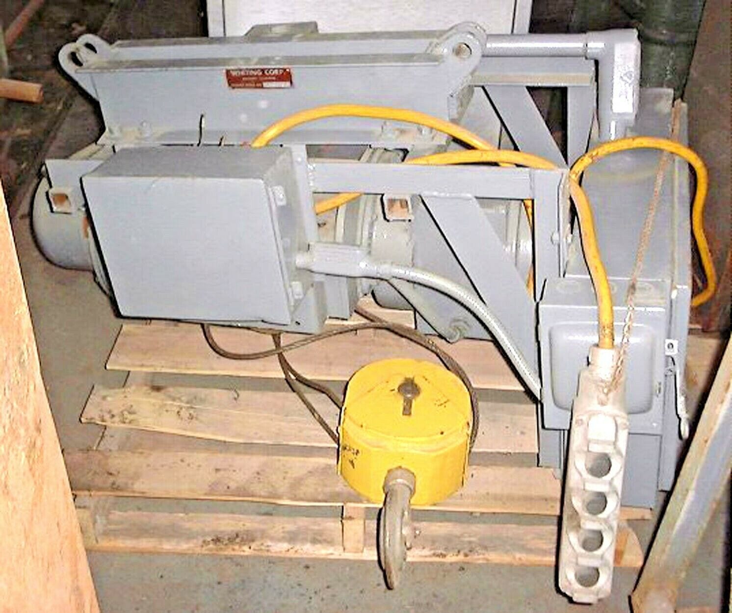 Hoist Crane 6000 lb P H Whiting USA pendant industrial 4 rope 220 volts