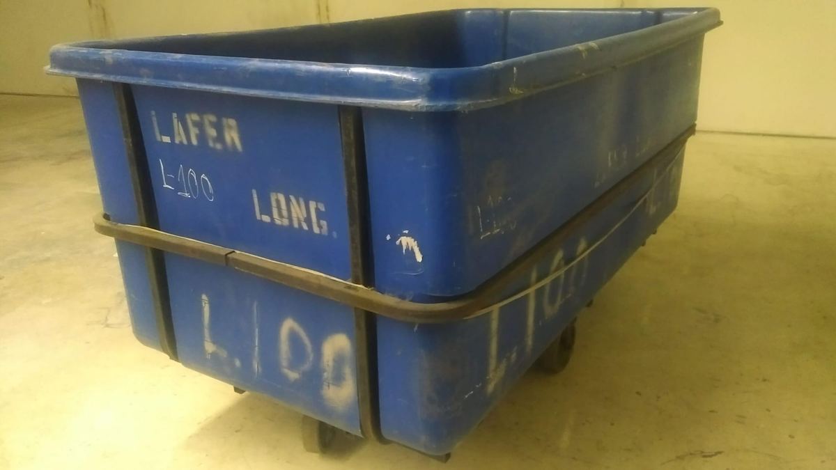 Rolling Blue Bins
