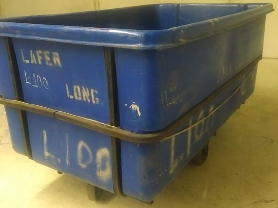 Rolling Blue Bins