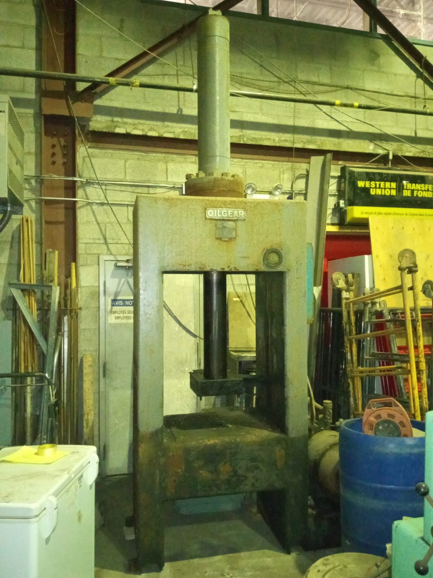50 Ton, “Oilgear” hydraulic press