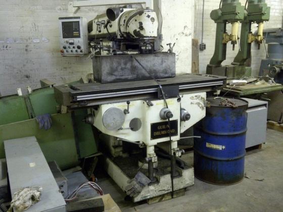 Vertical milling machine, Huron type all angle head; DRO, Guilin Drummond