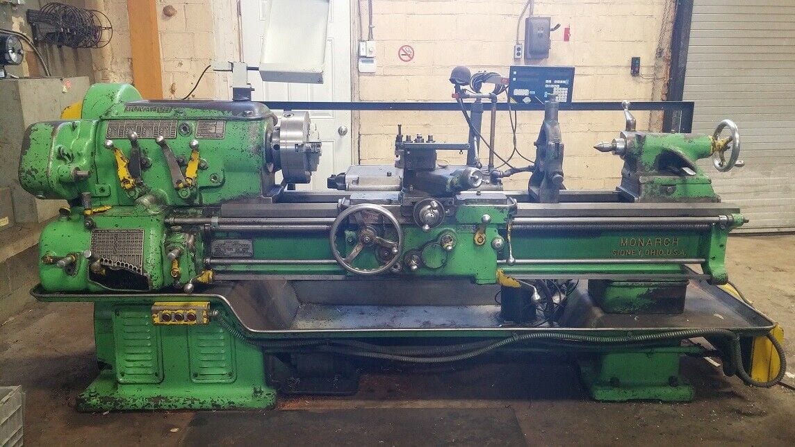 16 x 54 in.  Monarch Lathe, DRO, Chucks, more