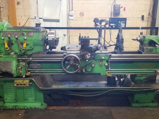 16 x 54 in. Monarch Lathe, DRO, Chucks, more
