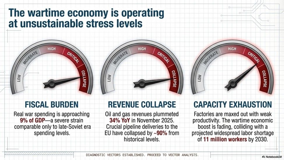 The wartime economy is operating at unsustainable stress levels