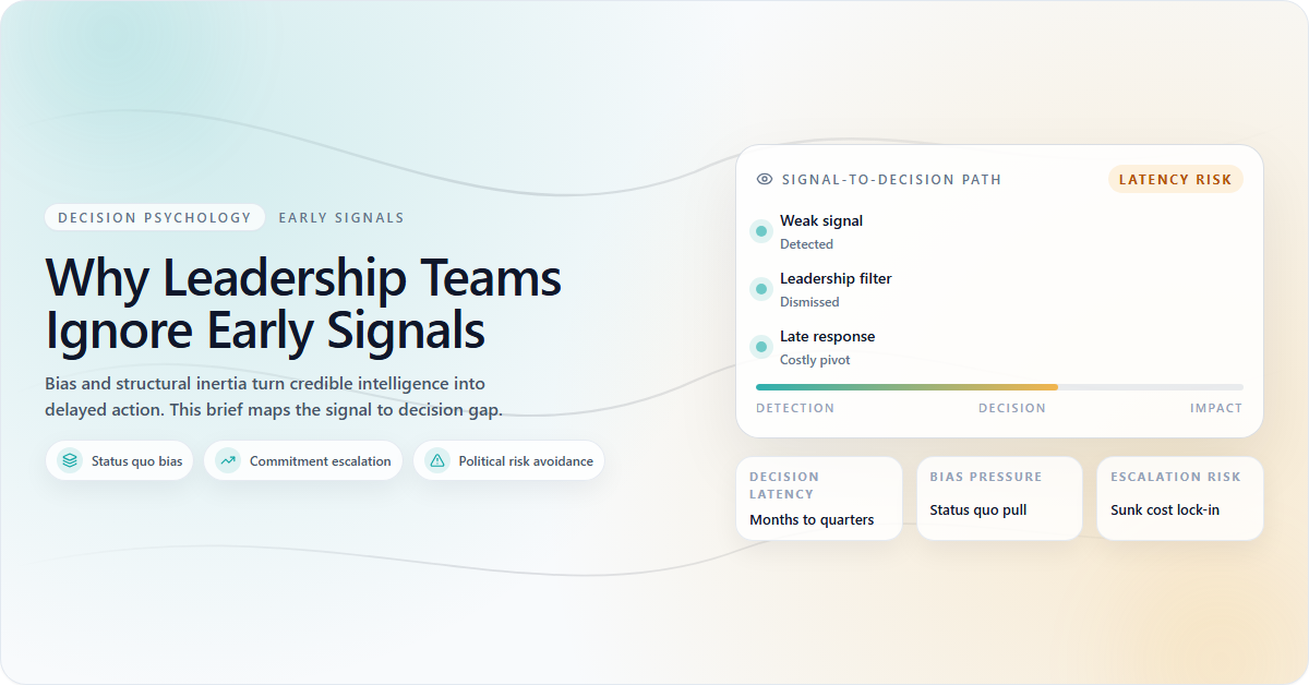 Why Leadership Teams Ignore Early Signals