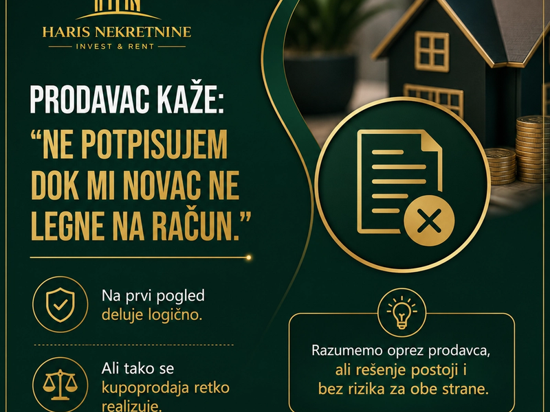 PRVO POTPISIVANJE UGOVORA PA ONDA ISPLATA NOVCA 🤝 — slika 2