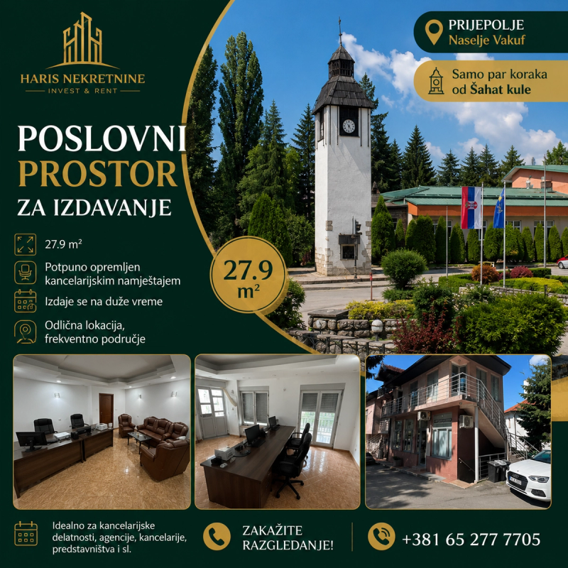 IZDAJE SE POSLOVNI PROSTOR 📐27.9m2