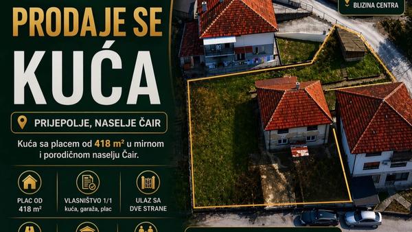 KUĆA SA 418 m2 PLACA | ČAIR - PRIJEPOLJE