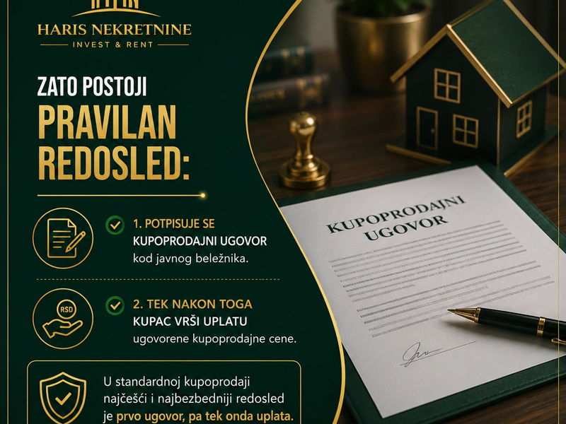 PRVO POTPISIVANJE UGOVORA PA ONDA ISPLATA NOVCA 🤝 — slika 4