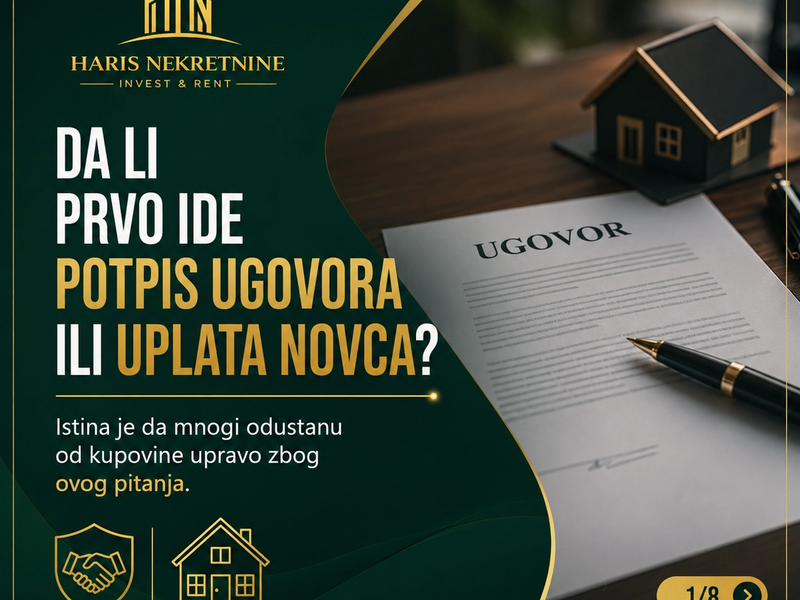 PRVO POTPISIVANJE UGOVORA PA ONDA ISPLATA NOVCA 🤝 — slika 1