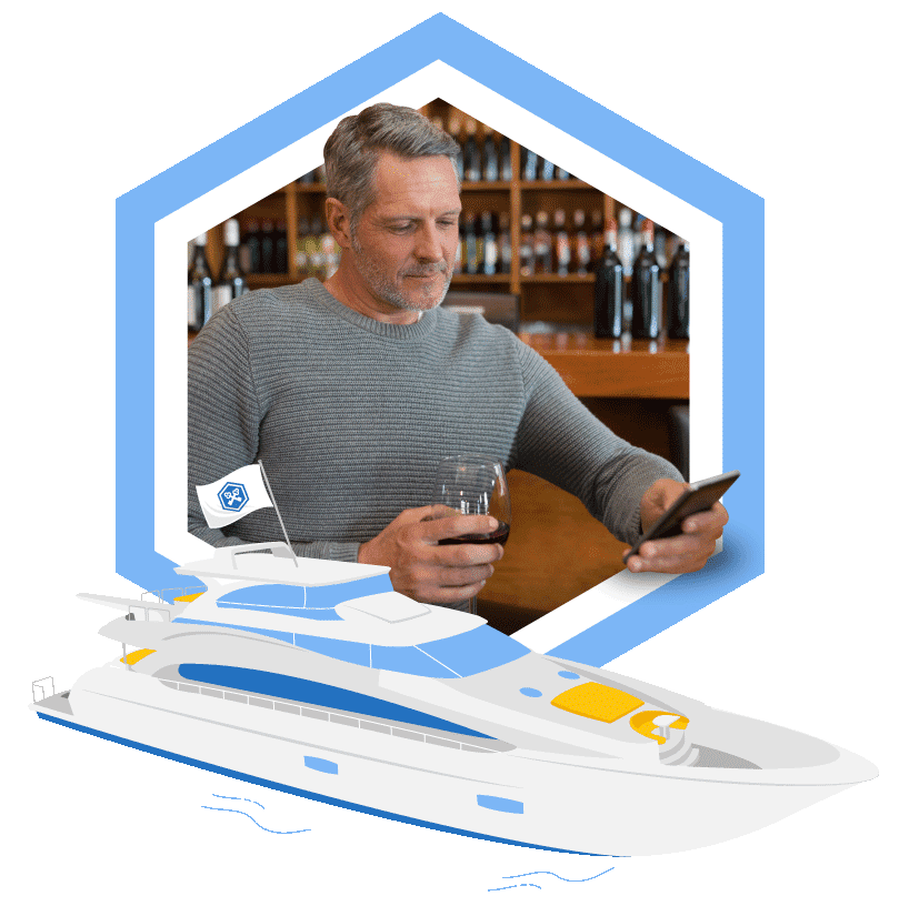 Man on Mobile Device - Pensions