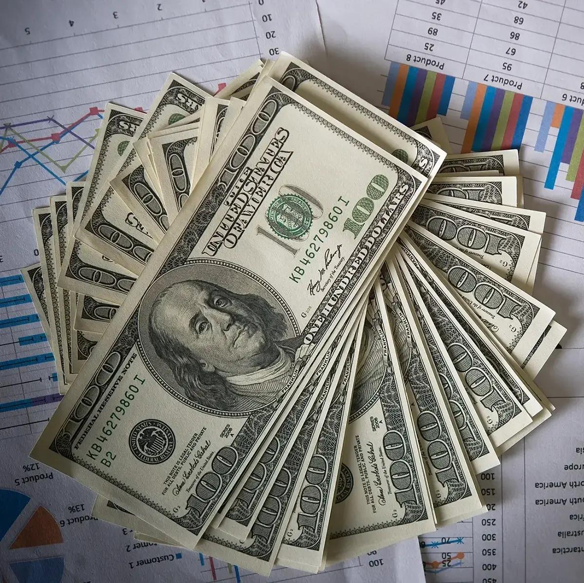 Stack of dollars