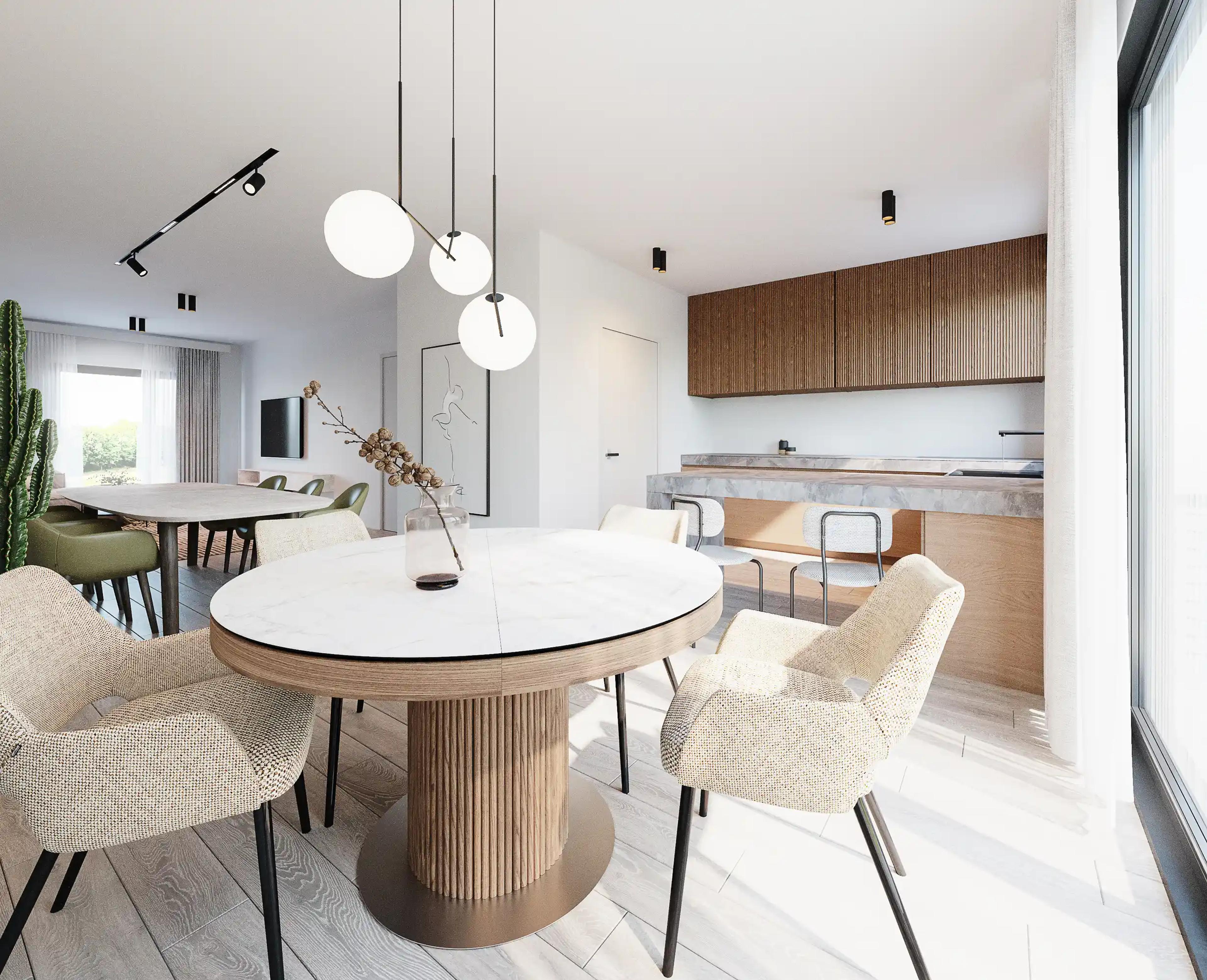 Living room and kitchen design